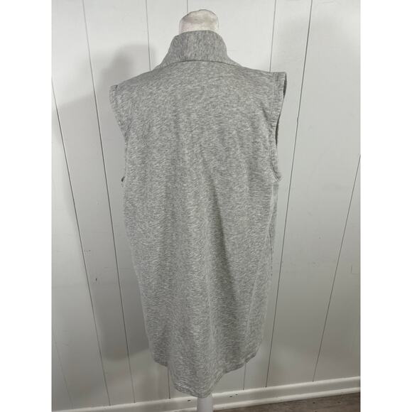 Eileen Fisher Cardigan terry sweatshirt Light Gray Size M Open Front Long - Picture 4 of 6